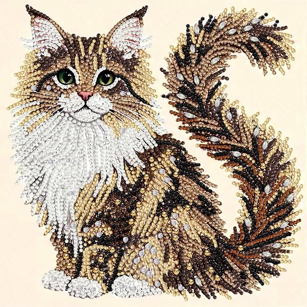 Cat Special Shape Diamond Art Kits For Adults Beginner,Diamond Dot Art Kits
