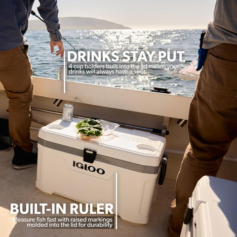 Igloo Marine Cooler | Insulated Hard Shell Ice Chest |Great for Fishing, Camping, Boating, & More