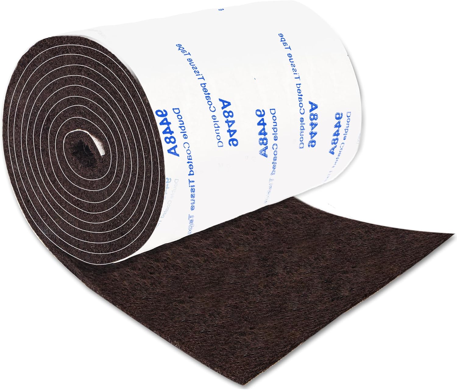 Felt Furniture Pads, Adhesive Felt Roll 5"x 40" Brown