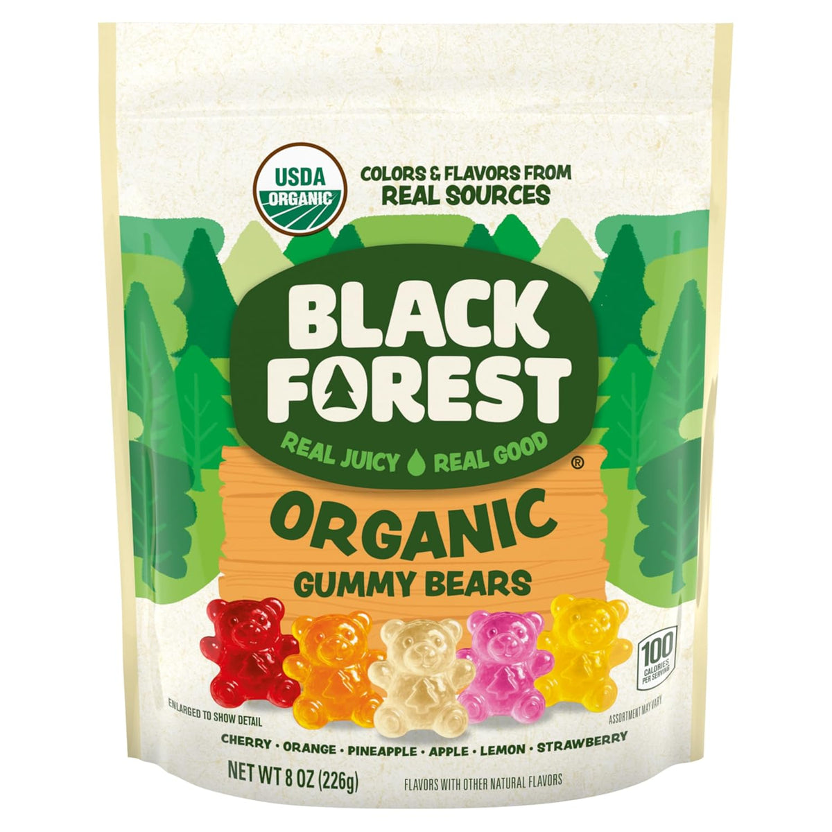 Black Forest Organic Gummy Bears Candy, 8 Ounce Bags (Pack of 6)