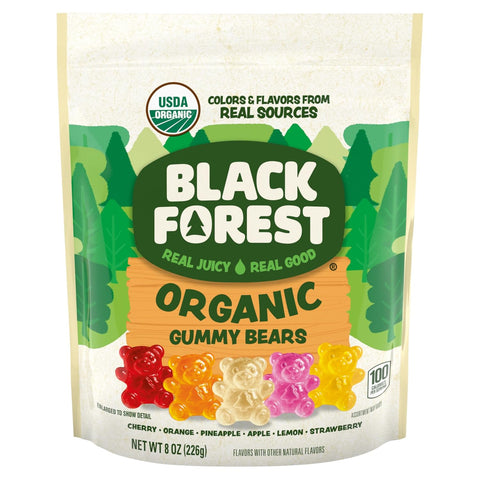 Black Forest Organic Gummy Bears Candy, 8 Ounce Bags (Pack of 6)