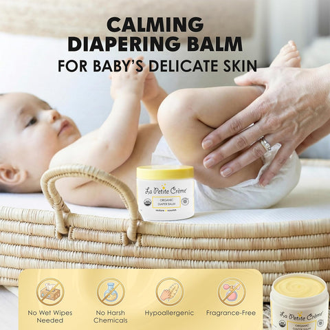 La Petite Creme Diaper Balm - Healing & Nourishing Diaper Rash Cream, 4 oz