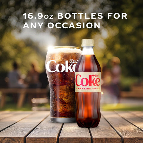 Diet Coke Caffeine-Free Soda Soft Drink Bottles, 16.9 fl oz, 6 Pack