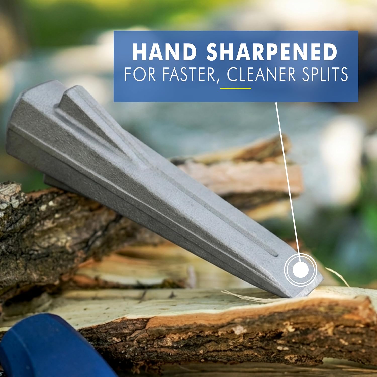ESTWING Sure Split Wedge, 5lb Solid Steel Wood Splitting Wedge, E-5