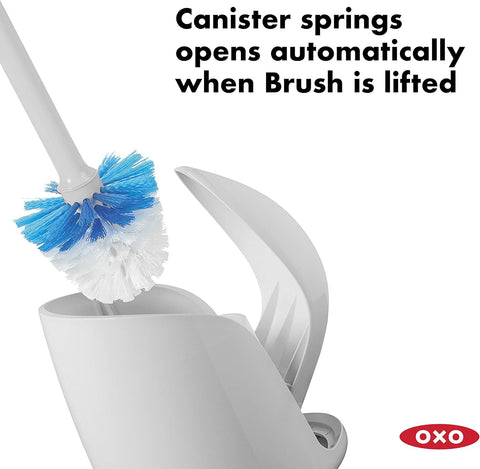 OXO Good Grips Compact Toilet Brush & Holder Set - Gray