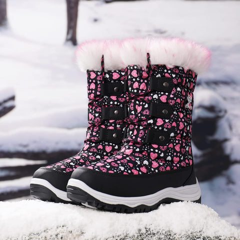 DREAM PAIRS Girls Winter Snow Boots