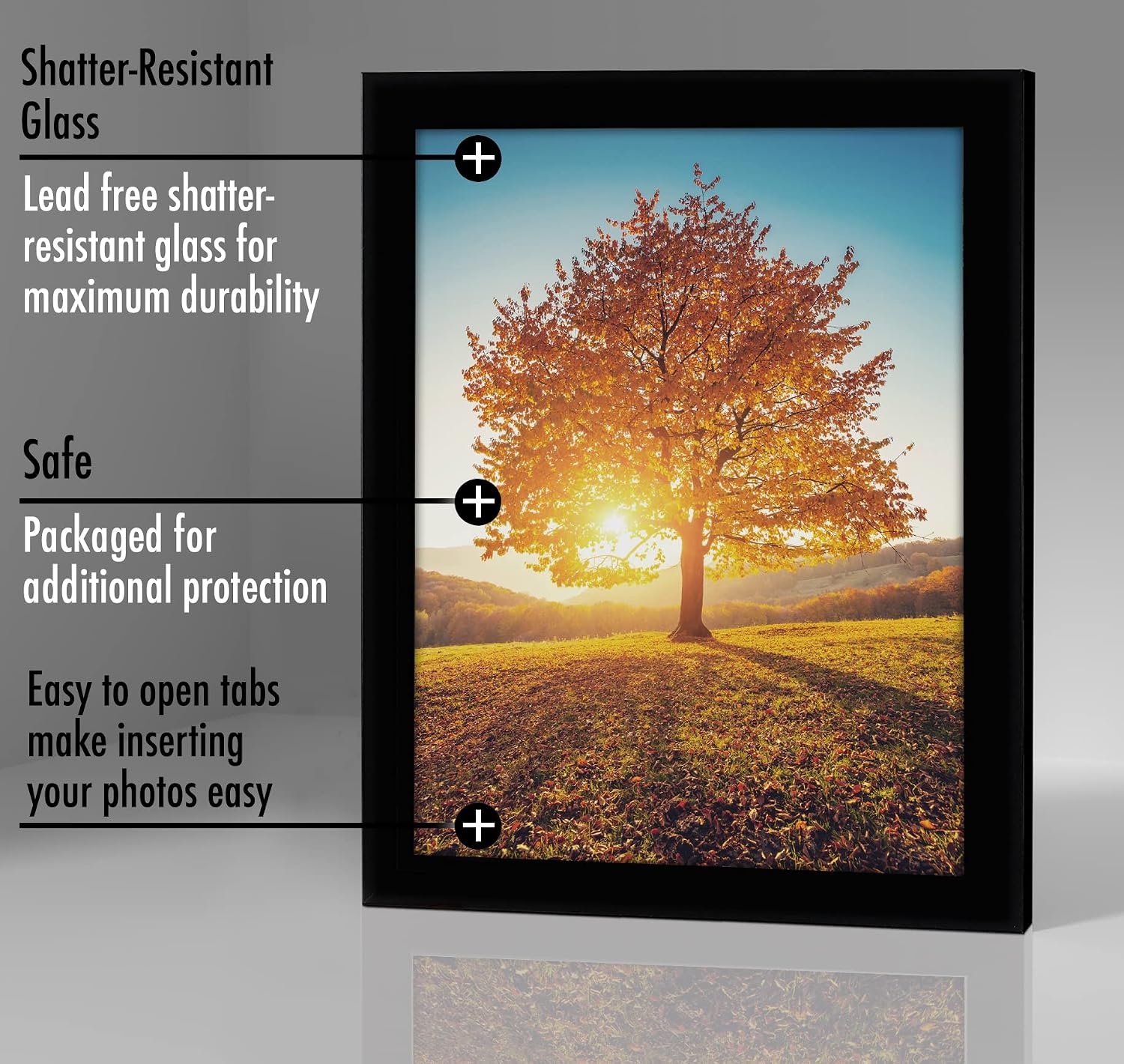 Americanflat 8x10 Picture Frame - Engineered Wood - Black