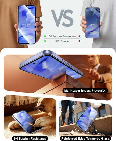 SMARTDEVIL 3 Pack Tempered Glass for Google Pixel 9a Screen Protector