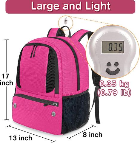 YOREPEK Soccer Backpack, Soccer Bag with Ball Holder and Shoe Compartment