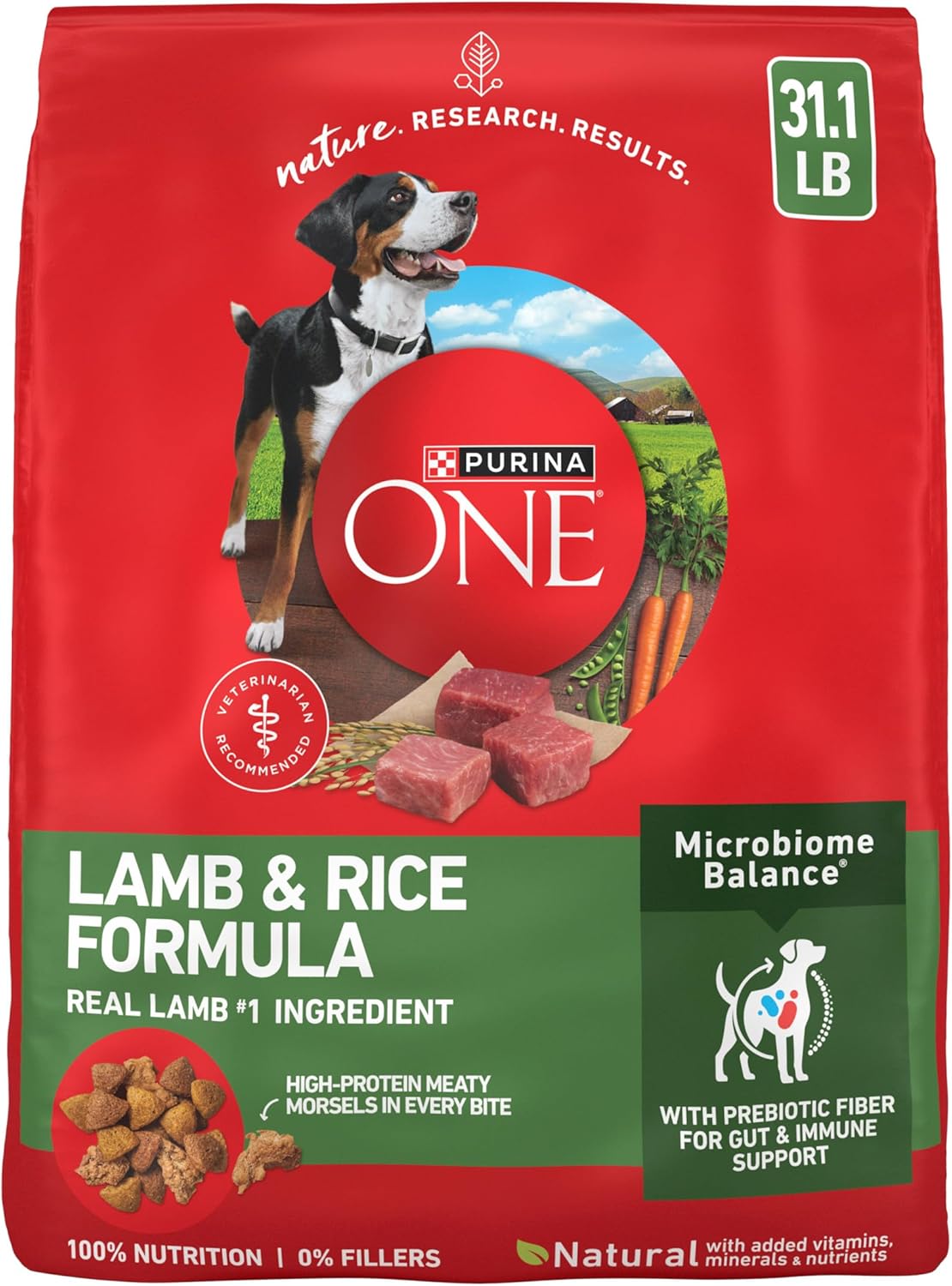 Purina ONE Lamb and Rice Dry Dog Food, 31.1 lb Bag