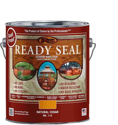 Ready Seal 112 Stain and Sealer, Natural Cedar, 1 gal, Can