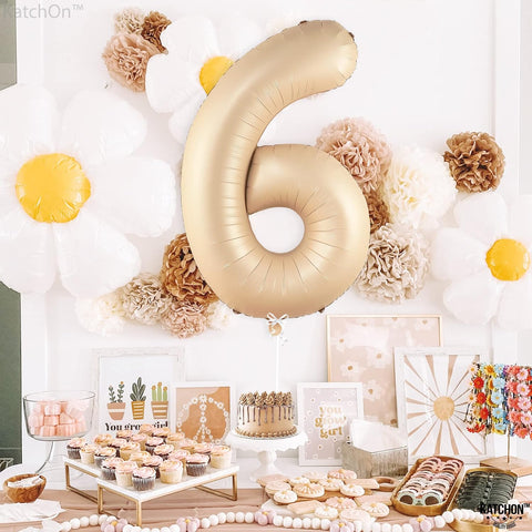 KatchOn Caramel Number 6 Balloon 40 Inch