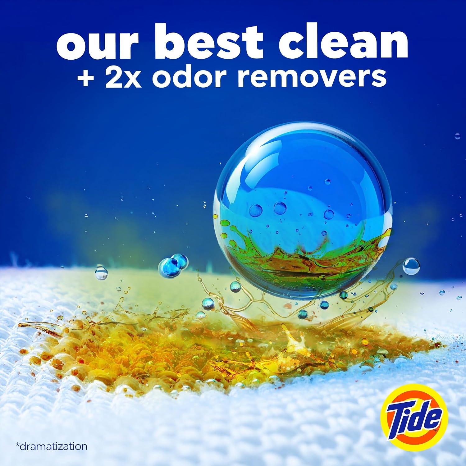 Tide Odor Defense + Oxi Laundry Detergent Pacs, Original Scent, 32 Count, Advanced Odor + Stain Fighter
