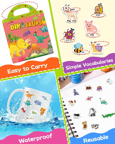 Benresive Reusable Sticker Book for Toddlers, Stickers for Kids, Travel Toy