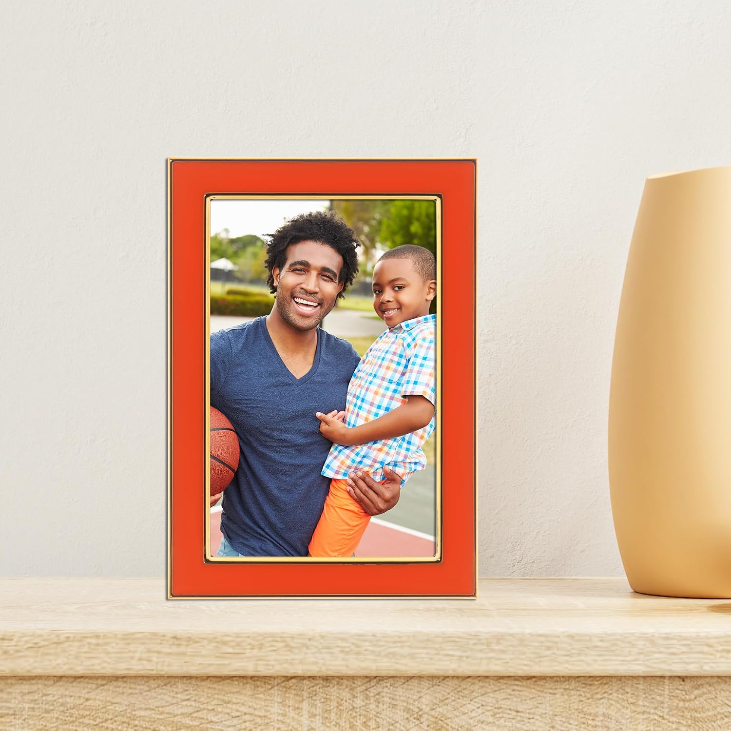 Lawrence Frames Metal Frame, Polished Enamel, Orange, 4x6