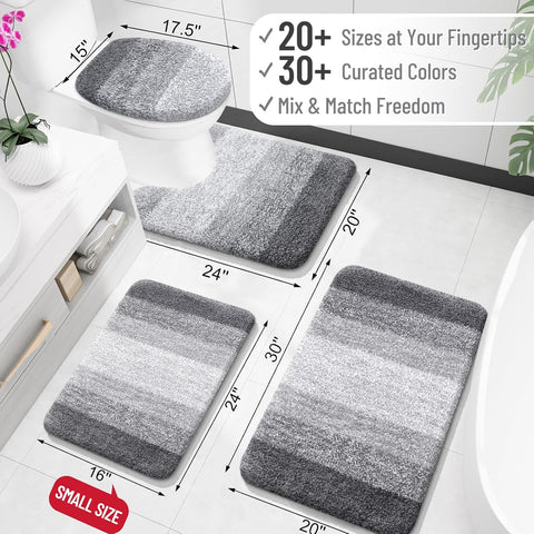 OLANLY Bathroom Rugs Mat 30x20, Extra Soft Absorbent Microfiber Bath Rugs
