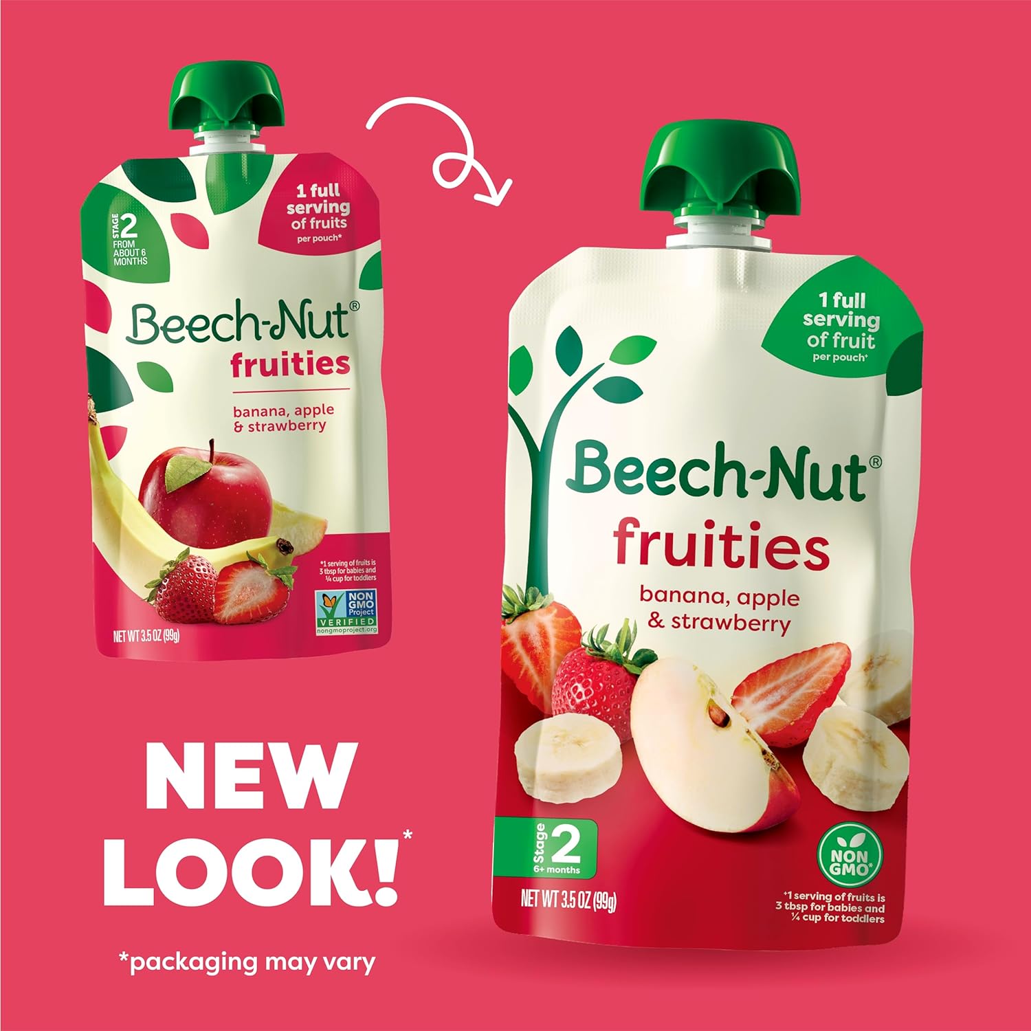 Beech-Nut Stage 2 Baby Food Pouch Variety Pack, Berry Blends, 18 Pouches