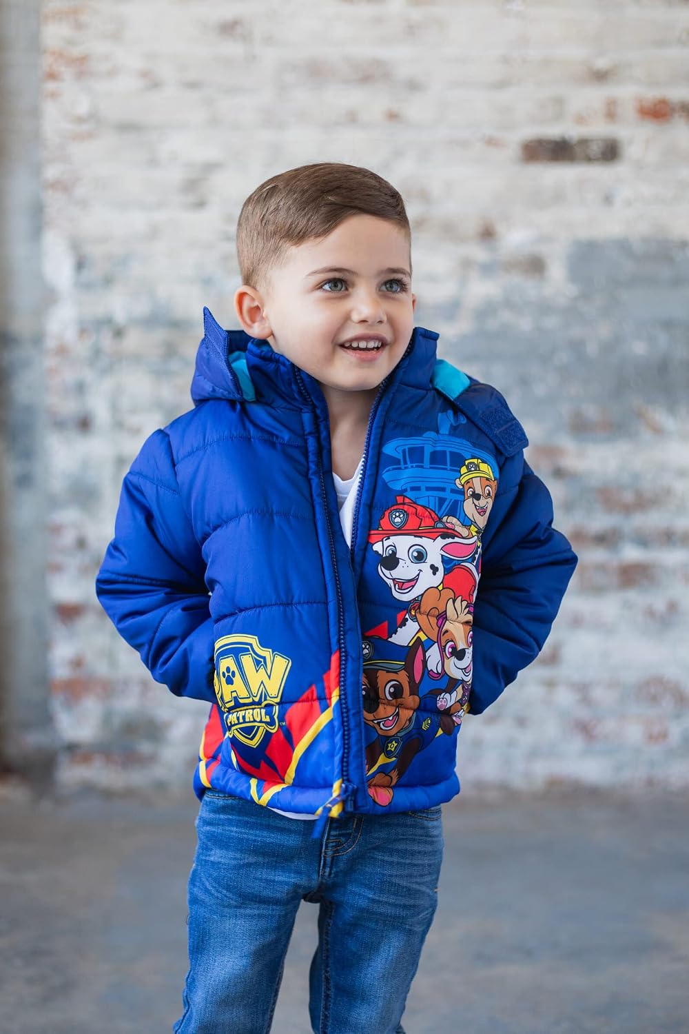 Paw Patrol Boys' Hooded Puffer Jacket Toddler to Big Kid