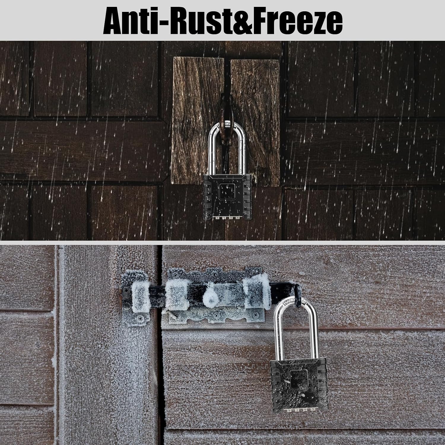 2.3in Long Shackle Combination Padlock, Diyife Heavy Duty Outdoor Lock