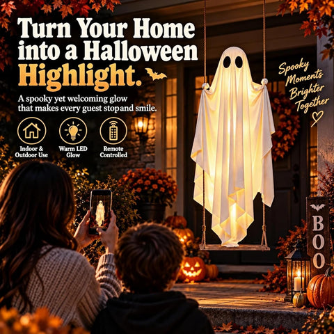 Swinging Ghost Outdoor Decor, Halloween Decorations Hanging Ghost 5FT