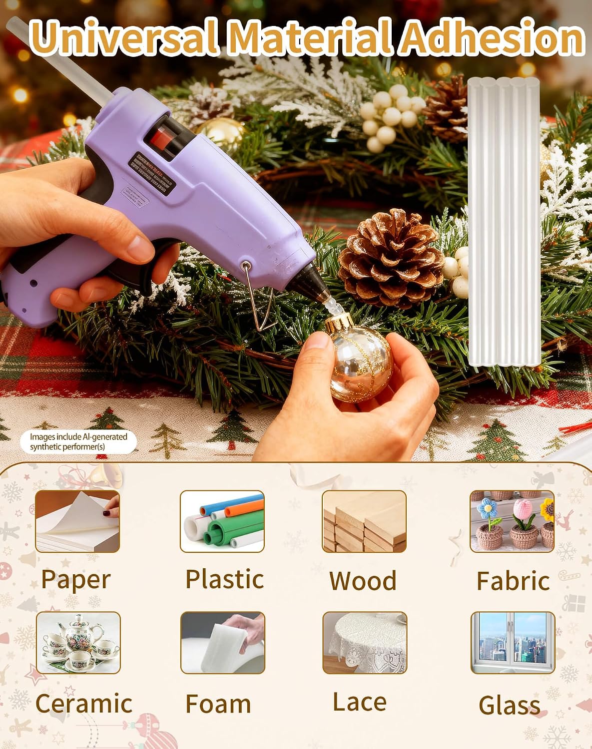 Full Size Hot Glue Sticks(30 Pcs),7.9" x 0.43" Clear Glue Gun Sticks