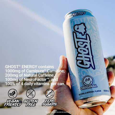 GHOST Energy Drink, Zero Sugars, Variety 18-Pack - 200MG Caffeine, 16oz
