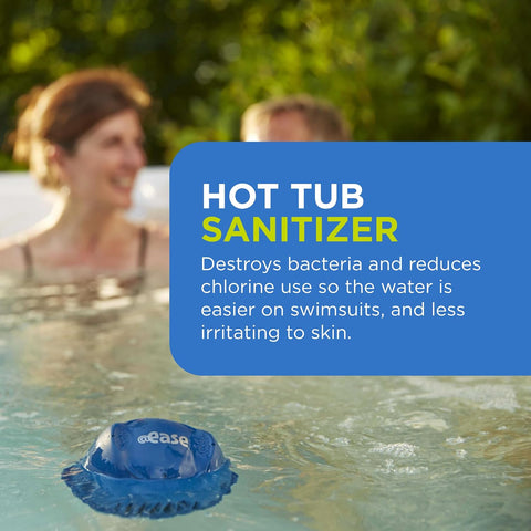 FROG @Ease Floating System for Hot Tubs - Quick & Easy Self-Regulating Hot Tub Sanitizer - Hot Tub Maintenance System with Sanitizing Minerals & SmartChlor Technology - 4 Month Bundle