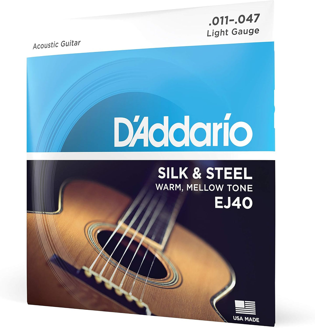 D'Addario Silk & Steel Acoustic Strings EJ40, 6-String, 11-47