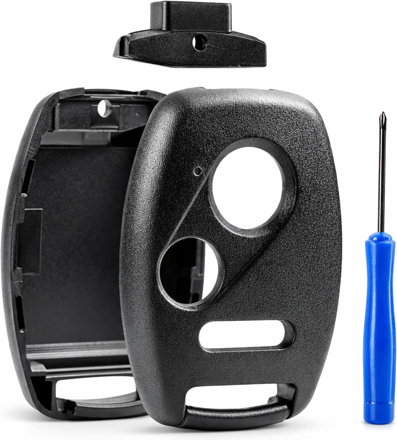 USA Remote CUTTING NOT REQUIRED - Key Fob Keyless Entry Remote Shell Case & Pad fits Honda Accord/Civic/CR-V/Fit/Odyssey/Pilot/Ridgeline/CR-Z