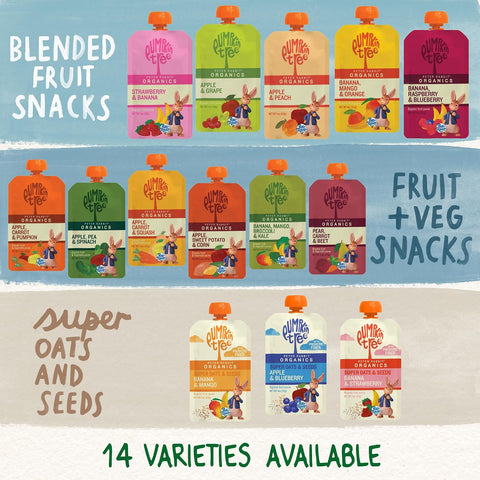 Pumpkin Tree Peter Rabbit Organics Strawberry and Banana Pure Fruit Snack, 4 Ounce (Pack of 10)