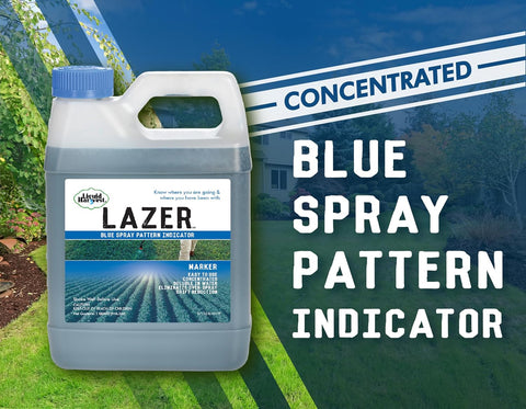 Liquid Harvest Lazer Blue - 32 Ounces - Concentrated Spray Pattern Indicator - Perfect Weed/ Fertilizer Marking Dye, Turf Mark and Blue Herbicide Marker