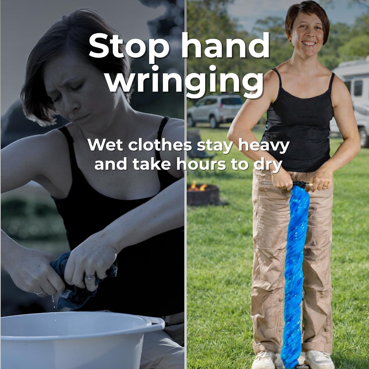 Off-Grid Laundry System | Medium Portable Washing Machine & Manual Clothes Wringer