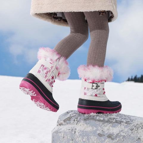 DREAM PAIRS Girls Snow Waterproof Winter Boots