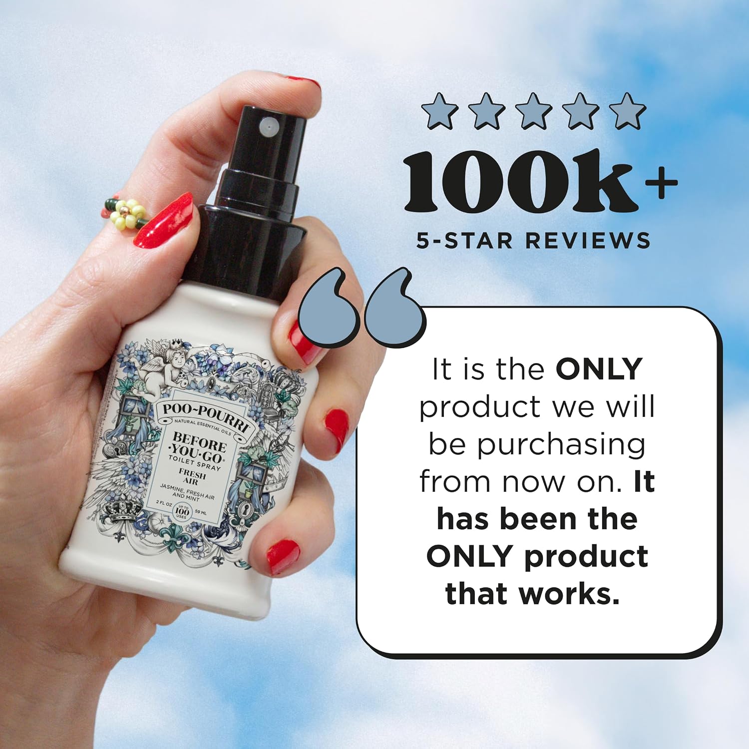 Poo-Pourri Before-You-Go Toilet Spray, Fresh Air, 4 Fl Oz