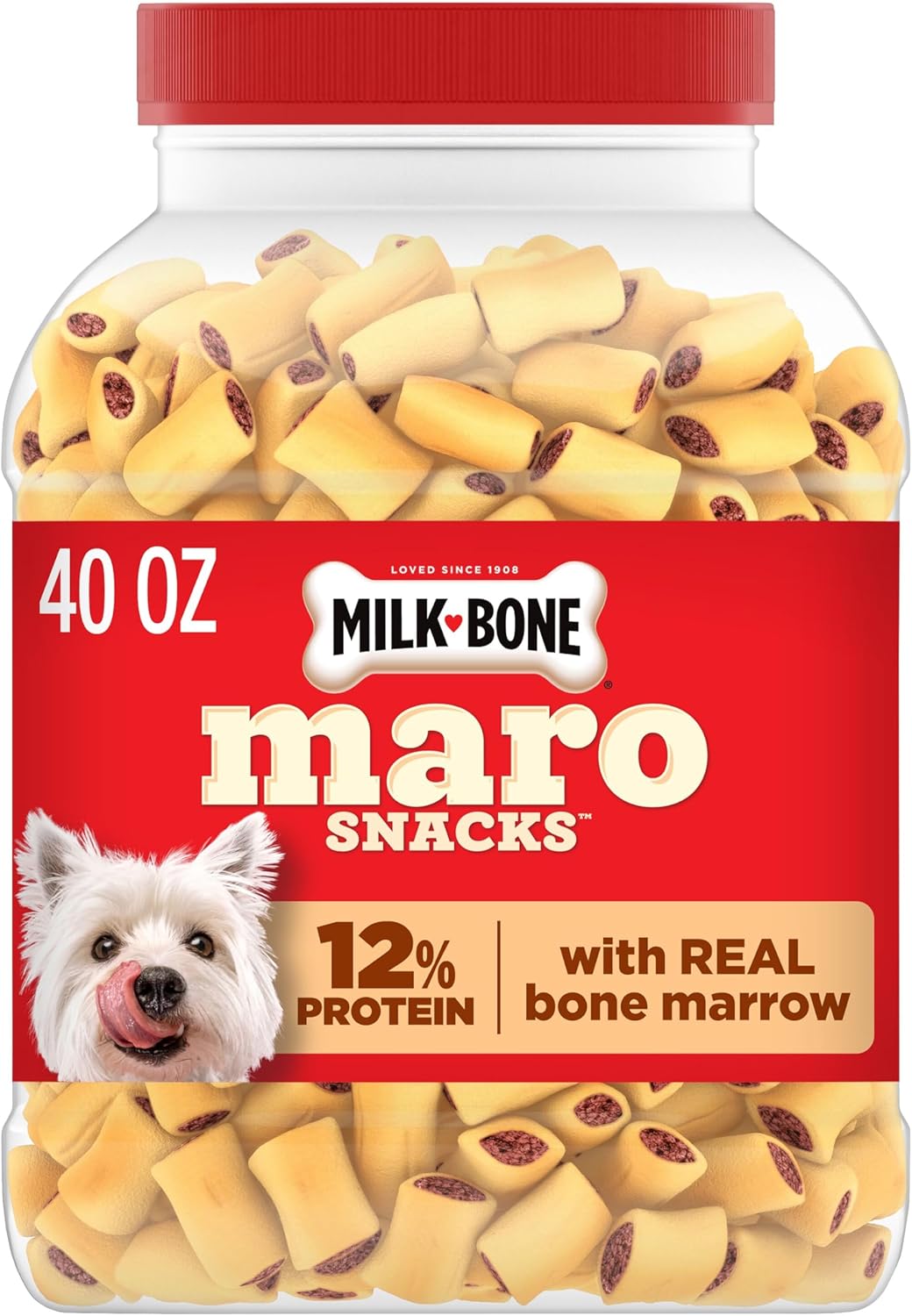Milk-Bone MaroSnacks Small Dog Treats with Real Bone Marrow, 40 Oz.