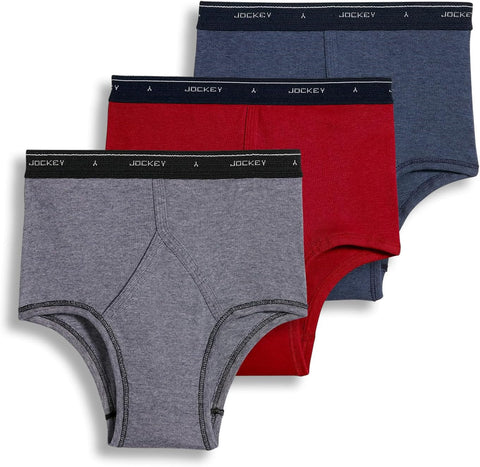 Jockey Classic Full Rise Brief- 3 Pack - 100% Cotton Underwear for Men