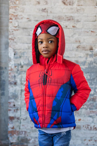 Marvel Hooded Zip-Up Puffer Jacket Toddler to Big Kid