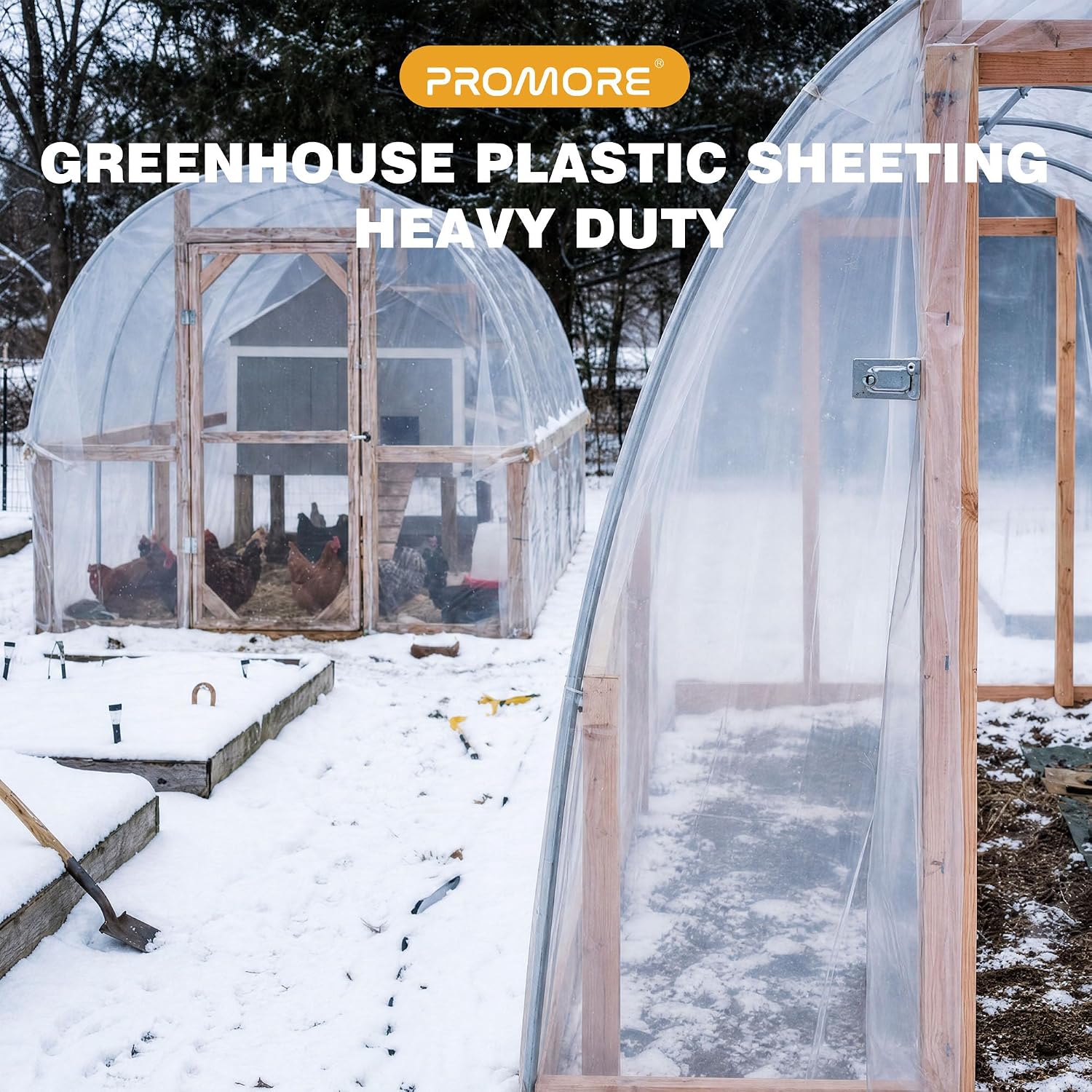 6 Mil Plastic Sheeting, 10x25 FT, Greenhouse Plastic