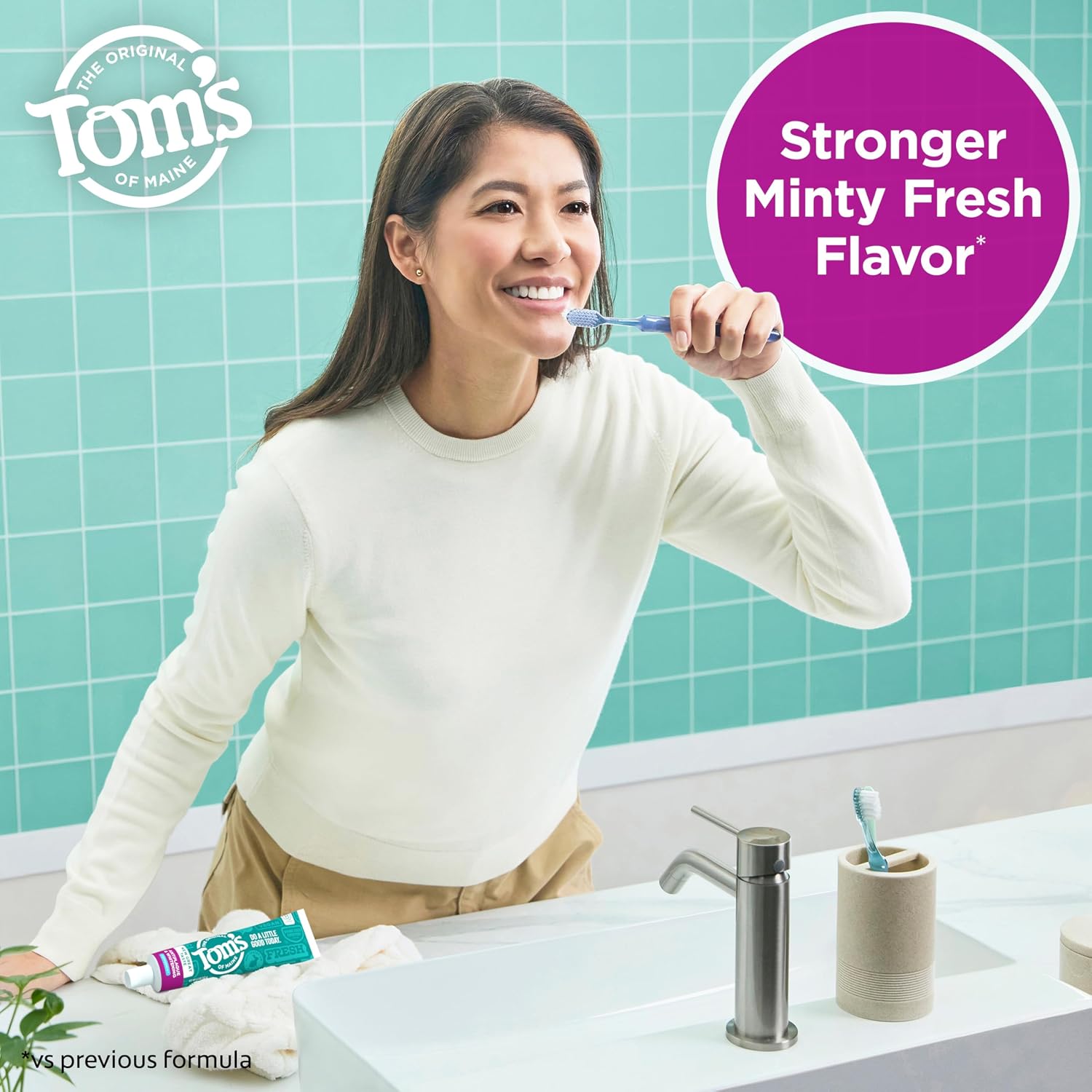 Tom's of Maine Antiplaque and Whitening Toothpaste, Peppermint, 2Pk, 5.5 oz