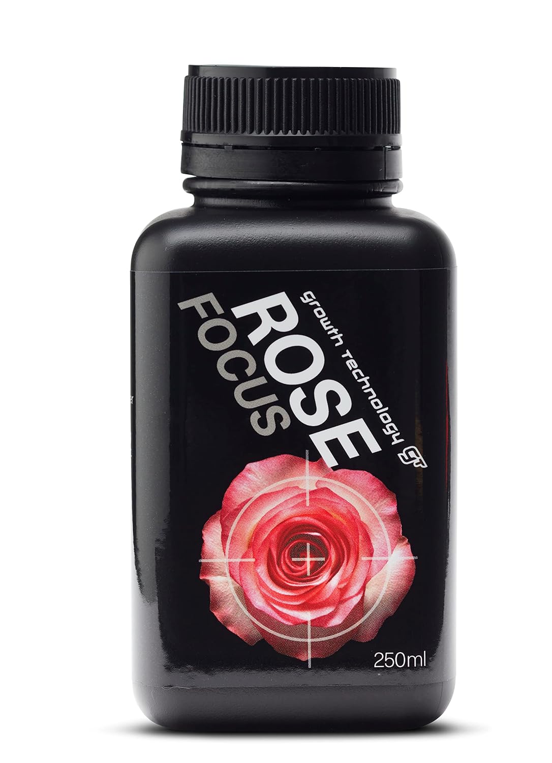 Growth Technology GT Rose Focus – Liquid Plant Food & Plant Nutrient for All Roses – Complete Formula with 12 Essential Minerals & Extra Calcium for Healthy Growth & Vibrant Blooms – 250mL (8.5 fl oz)