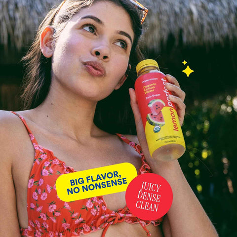 Lemon Perfect Watermelon Lemon Water, Organic, Zero Sugar 12 Pack | Flavored lemon water made with real organic lemons and delicious watermelon flavor, low-calorie, no artificial sweeteners