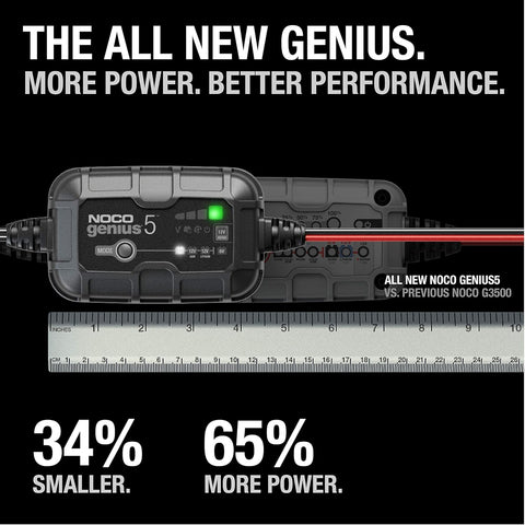 NOCO GENIUS5 5A 6/12V Smart Battery Charger, Trickle Charger & Maintainer