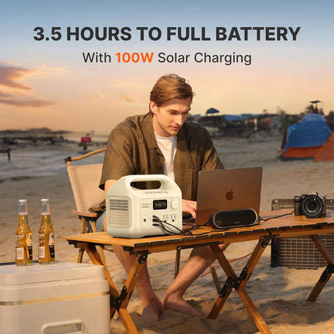 Jackery Portable Power Station Explorer 300 Dune White, 292Wh