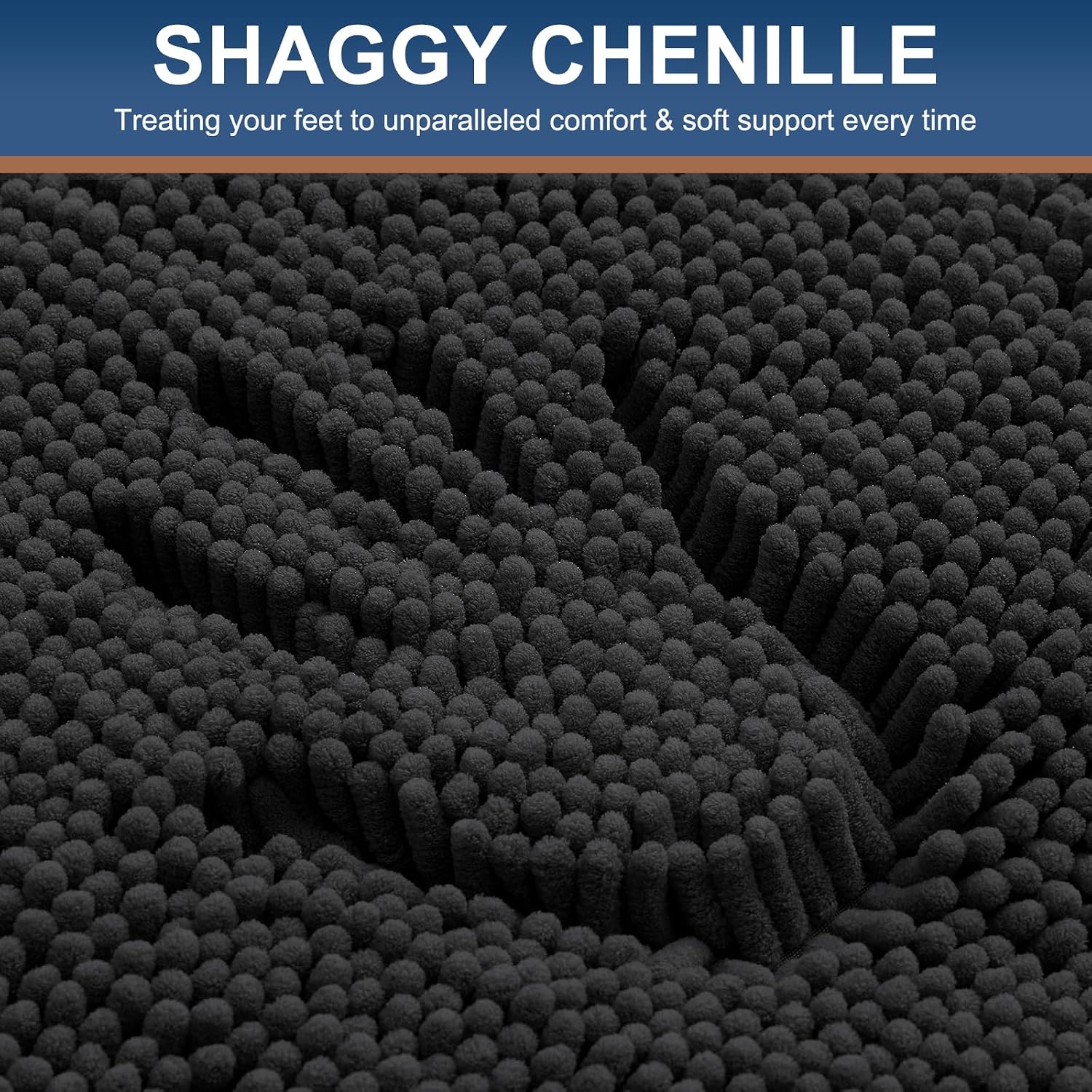 Smiry Bathroom Rugs 30X20, Luxury Chenille Extra Soft Absorbent Bath Mat