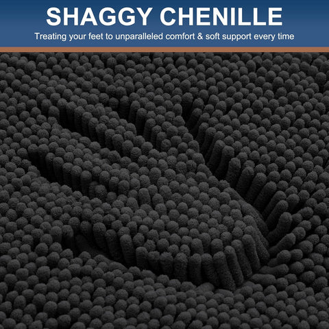 Smiry Bathroom Rugs 30X20, Luxury Chenille Extra Soft Absorbent Bath Mat