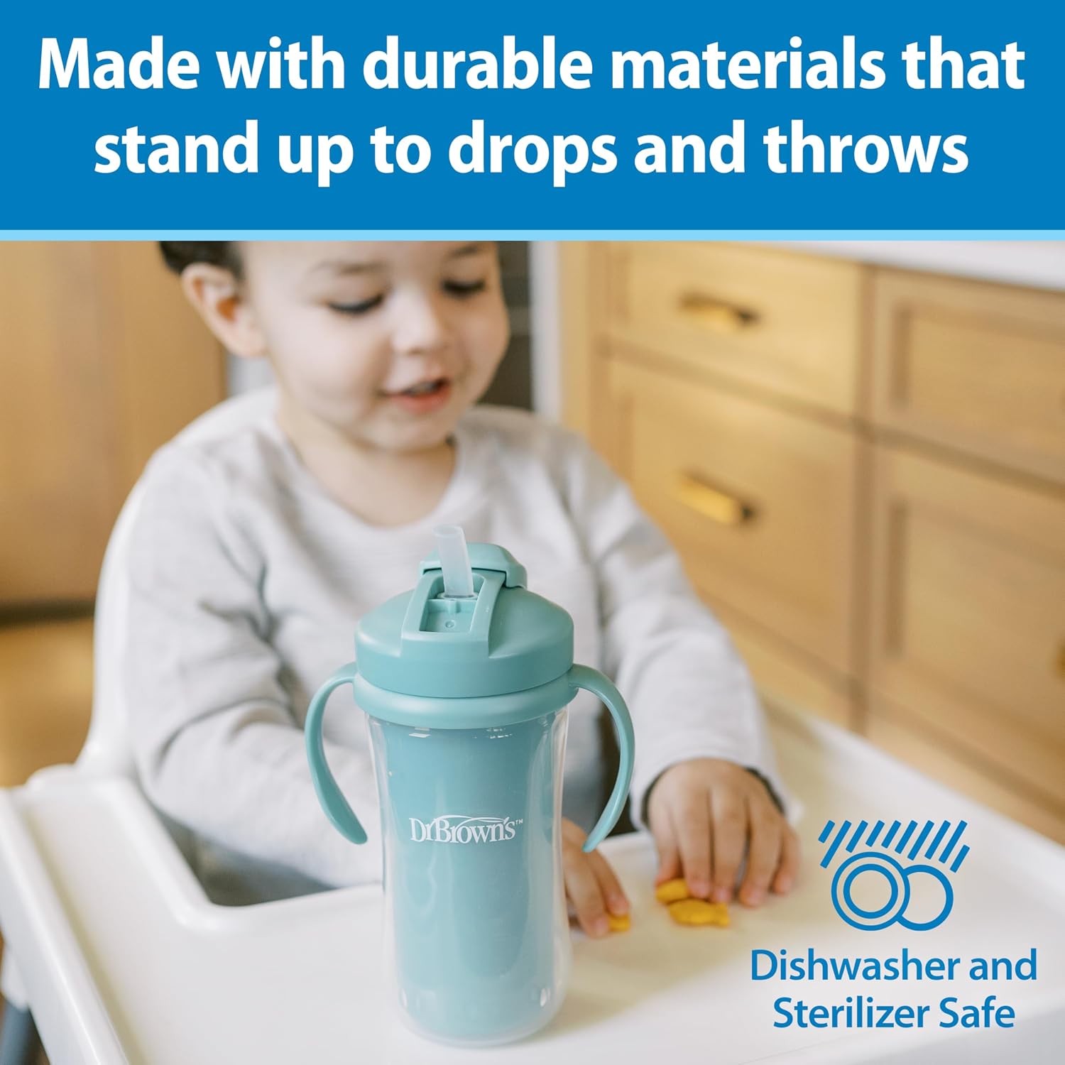 Dr. Brown's Milestones Insulated Sippy Cup, Green, 2-Pack