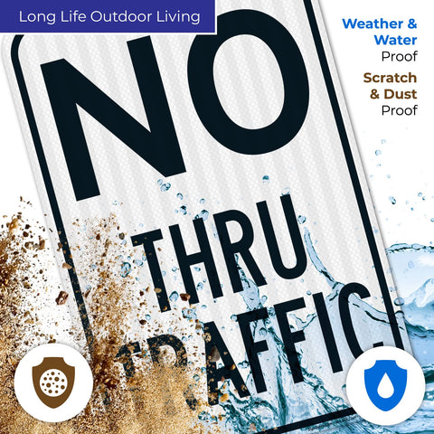 No Thru Traffic Sign,