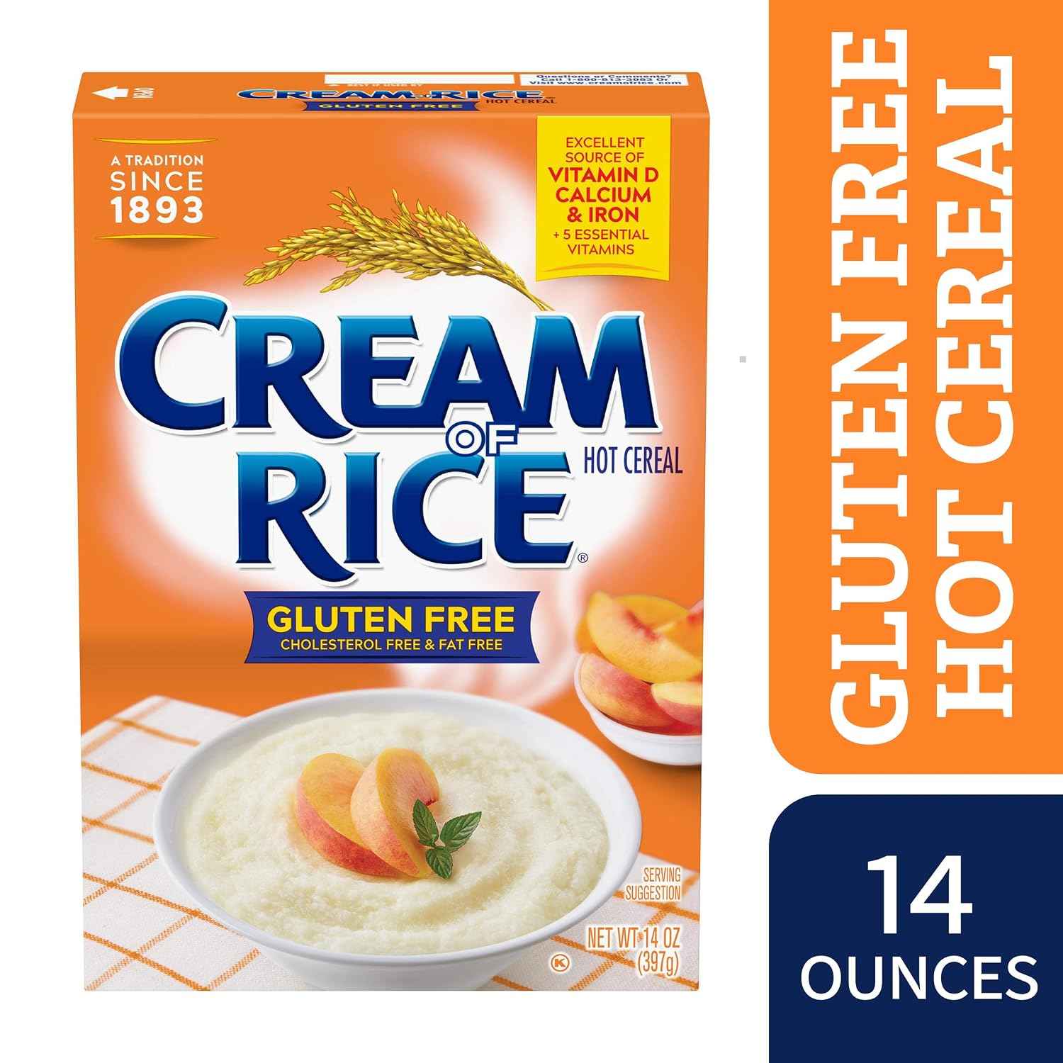 Cream of Rice Gluten Free Hot Cereal, 14 Ounce (Pack of 12)