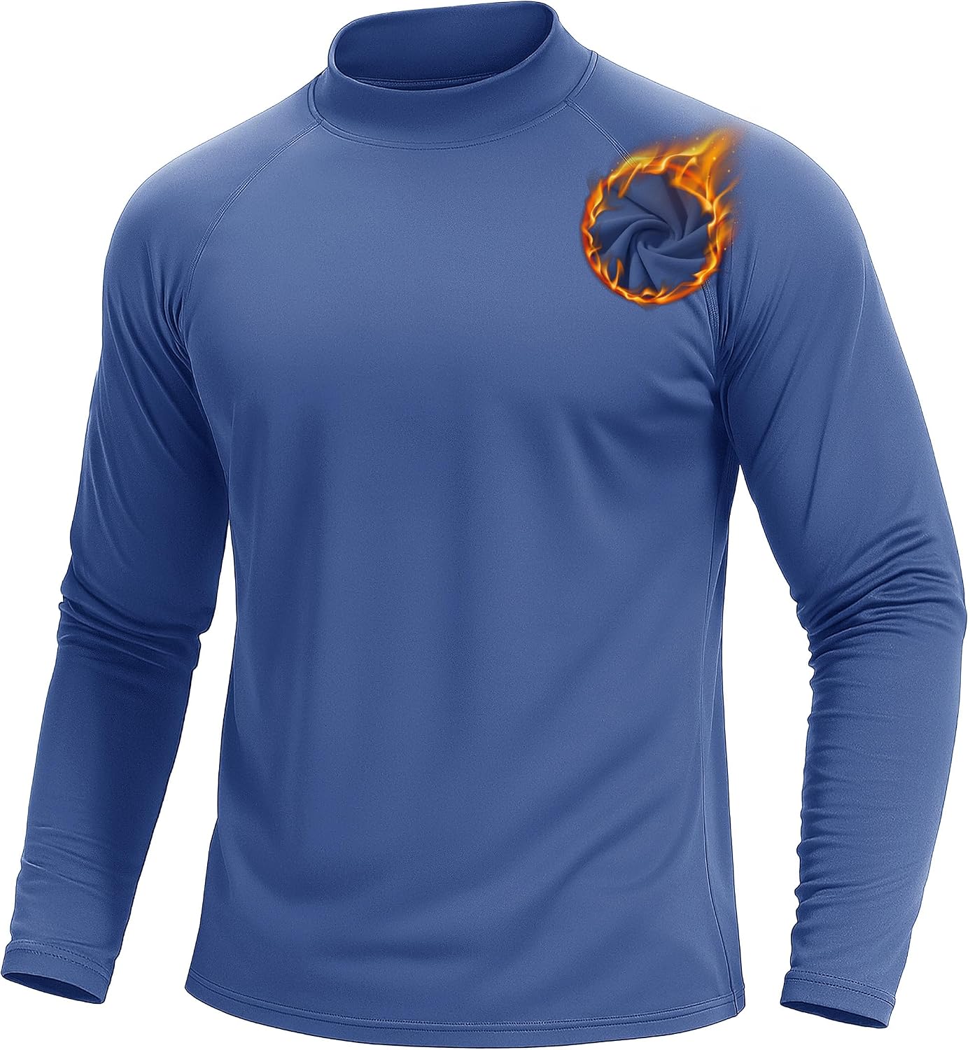 TACVASEN Men's Thermal Shirts Mock Turtle Neck Long Sleeve Base Layer Tops
