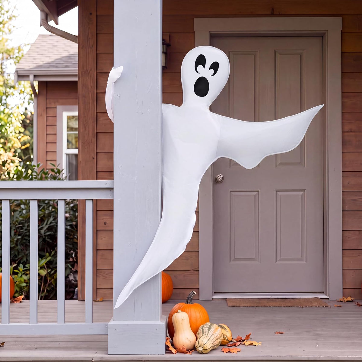 JOYIN Halloween Tree Wrap Ghost Decoration Outdoor, Cute Ghost Design Decorations for Halloween Lawn, Tree, Party Supplies